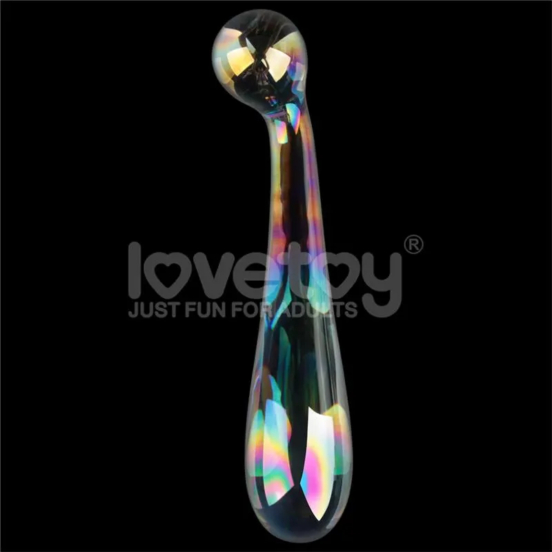 Dildo de Cristal que Brilla en la Oscuridad Twilight Gleam Alluring Arc · LOVETOY · Dildos — photo 2