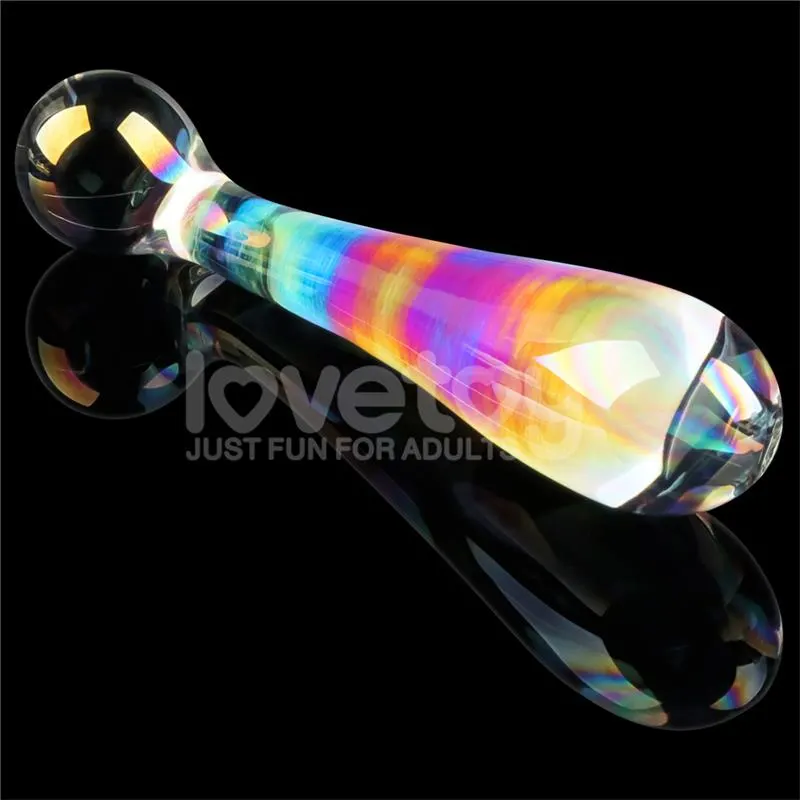 Dildo de Cristal que Brilla en la Oscuridad Twilight Gleam Alluring Arc · LOVETOY · Dildos — photo 3