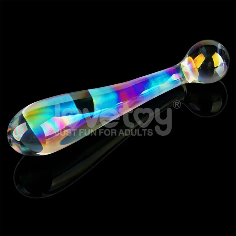 Dildo de Cristal que Brilla en la Oscuridad Twilight Gleam Alluring Arc · LOVETOY · Dildos — photo 4