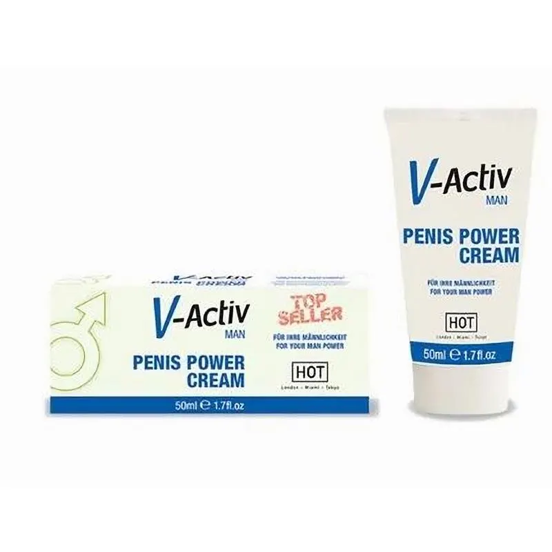Hot V-Activ Penis Power Crema Potenciadora para Hombre 50 ml · HOT · Potenciadores y Retardantes