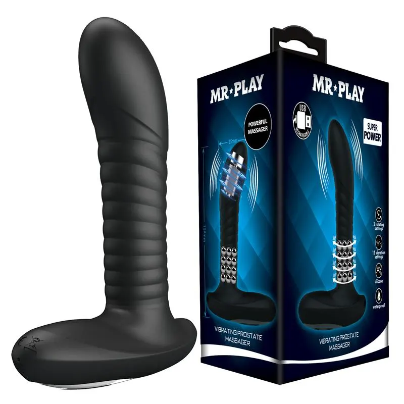 Masajeador Prostático con Vibración y Bolas Rotadoras · MR PLAY · Anal