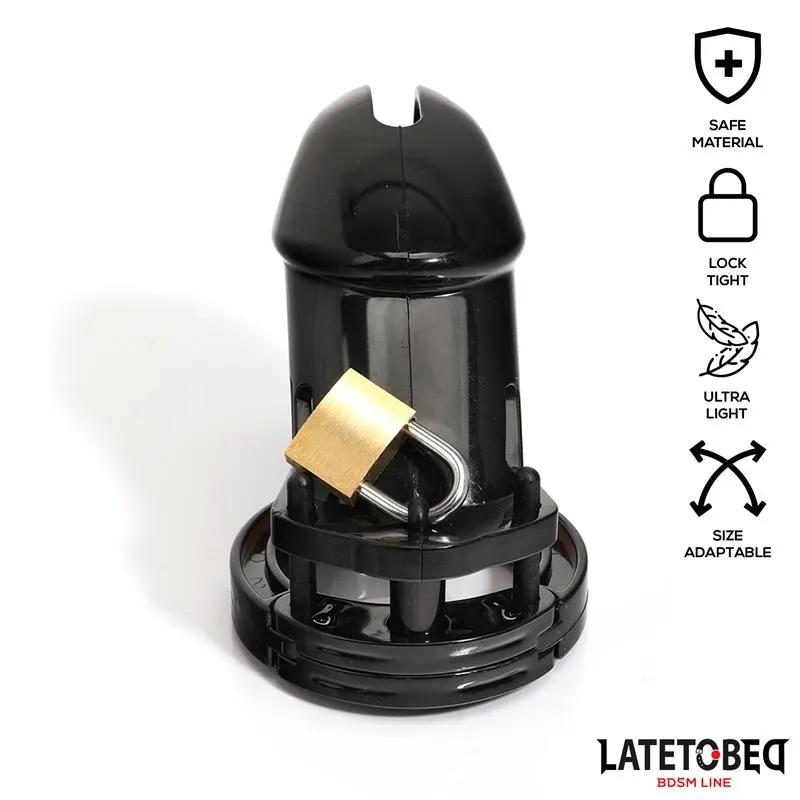 Jaula de Pene de Castidad Long Negro · LATETOBED BDSM LINE · Castidad — Foto 4