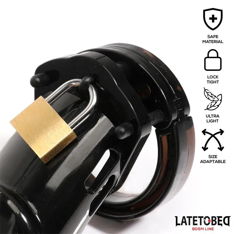 Jaula de Pene de Castidad Long Negro · LATETOBED BDSM LINE · Castidad — Foto 5