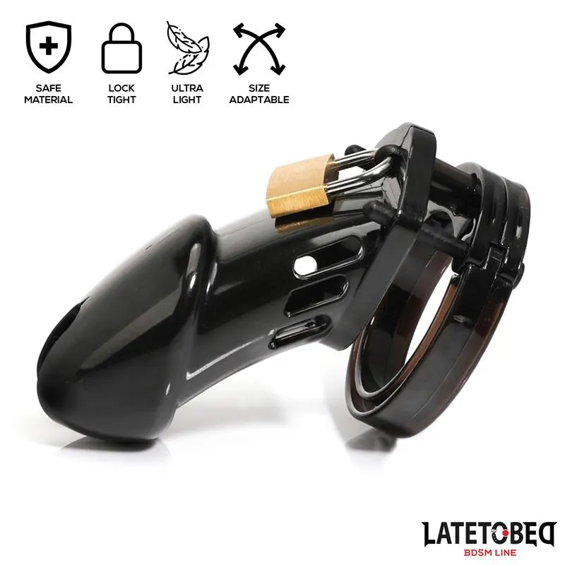 Jaula de Pene de Castidad Long Negro · LATETOBED BDSM LINE · Castidad