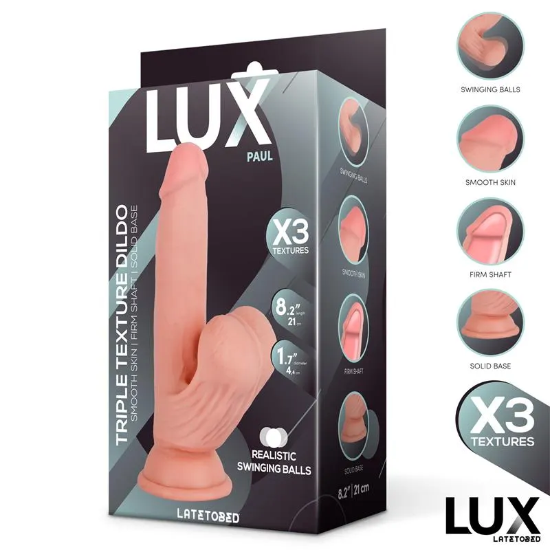 Paul Dildo Triple Densidad con Testículos Oscilantes 8.2 · LUX · Dildos — photo 7