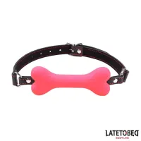 Mordaza Hueso Rosa Ajustable · LATETOBED BDSM LINE · Máscaras, Antifaces y Mordazas