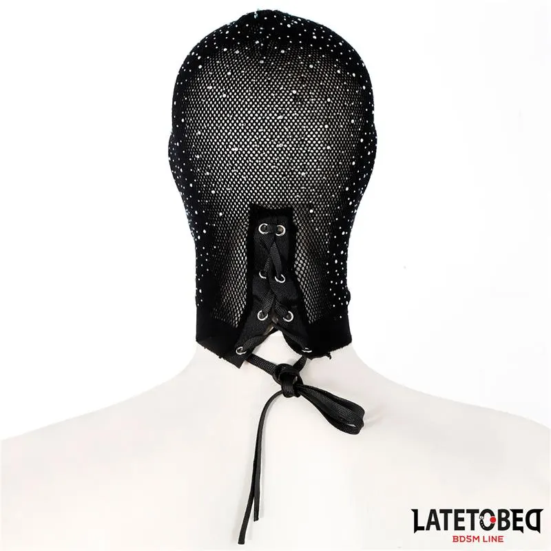 Máscara Rejilla con Brillantes y Lazo Ajustable · LATETOBED BDSM LINE · Máscaras, Antifaces y Mordazas — Foto 2