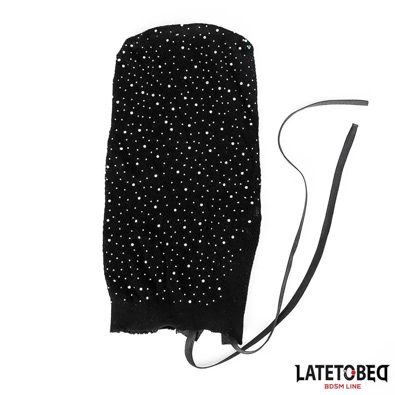 Máscara Rejilla con Brillantes y Lazo Ajustable · LATETOBED BDSM LINE · Máscaras, Antifaces y Mordazas — Foto 3