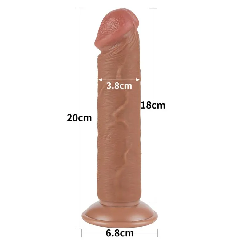 Dildo con Piel Retractil 8 Bronceado · LOVETOY · Dildos — Foto 11