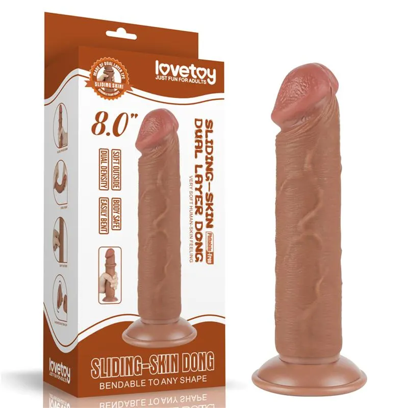 Dildo con Piel Retractil 8 Bronceado · LOVETOY · Dildos — Foto 12
