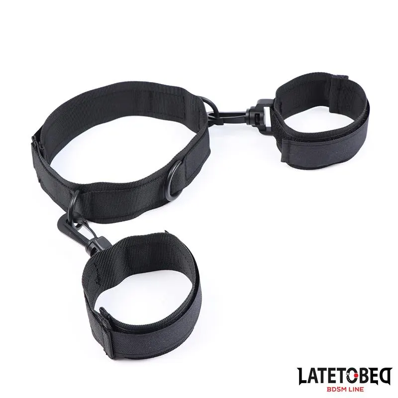 Collar con Esposas Nylon Talla Única · LATETOBED BDSM LINE · Esposas y Ataduras — Foto 2