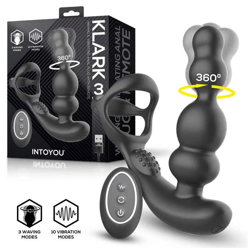 Klark Plug Anal Oscilante con Vibración y Control Remoto · INTOYOU · Anal