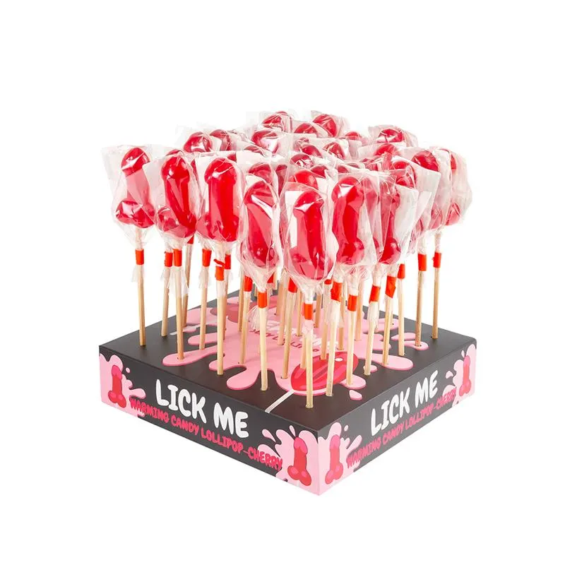 Display Piruleta Pene Cereza Efecto Calor Picante 40pcs · SECRET PLAY · Juegos y Complementos Divertidos — Foto 2