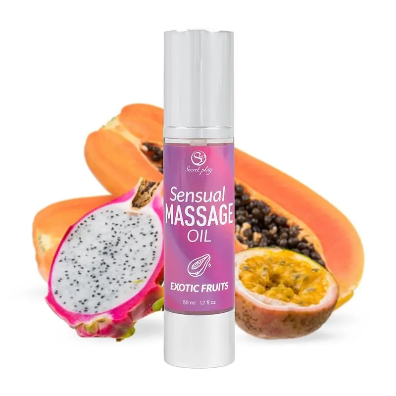 Aceite de Masaje Sensual Frutas Exóticas 50 ml. · SECRET PLAY · Cuidado Íntimo y Masaje