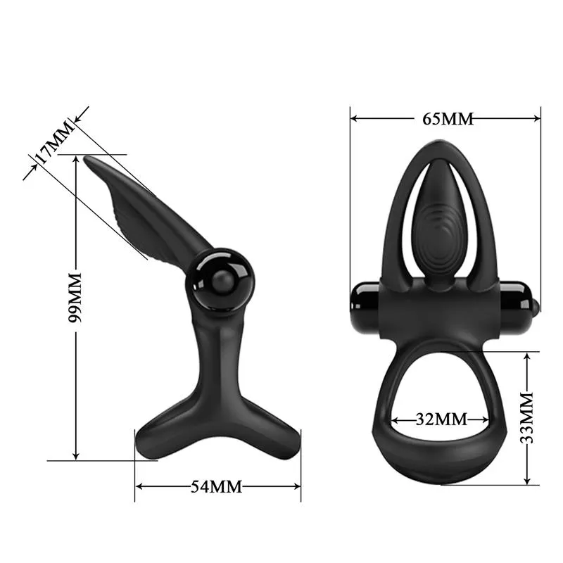 Anillo Vibrador para Pareja con Nariz de Delfín · PRETTYLOVE · PRETTYLOVE · Anillos para el Pene — Foto 9