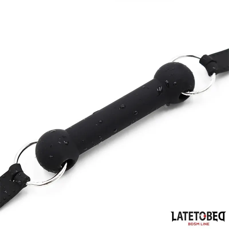 Mordaza Hueso Silicona Negro Ajustable · LATETOBED BDSM LINE · Máscaras, Antifaces y Mordazas — photo 4