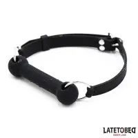 Mordaza Hueso Silicona Negro Ajustable · LATETOBED BDSM LINE · Máscaras, Antifaces y Mordazas