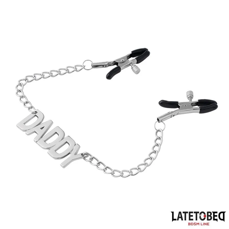 Pinzas para Pezones Cadena Daddy · LATETOBED BDSM LINE · Pinzas y Pezoneras