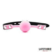 Mordaza Bola Silicona Rosa · LATETOBED BDSM LINE · Máscaras, Antifaces y Mordazas