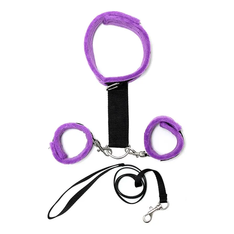 Collar y Esposas  Desmontable Púrpura Ajustable · BONDAGE PLAY · Accesorios BDSM y Fetish — photo 2