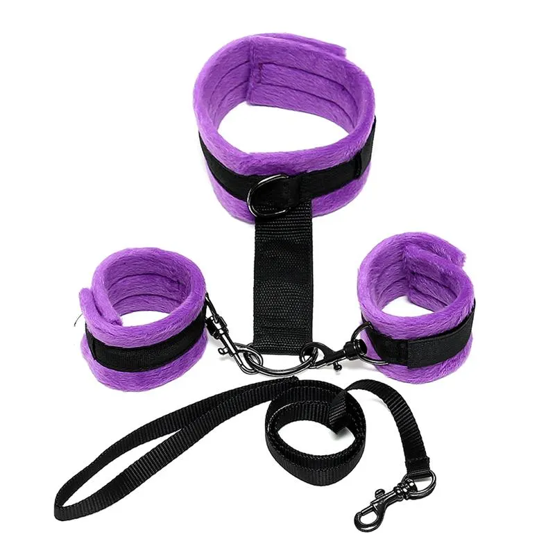 Collar y Esposas  Desmontable Púrpura Ajustable · BONDAGE PLAY · Accesorios BDSM y Fetish — photo 4