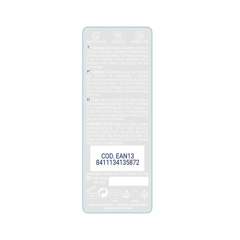 Gel de Masaje Mediterranean Sea 200 ml · CONTROL · Cuidado Íntimo y Masaje — Foto 3