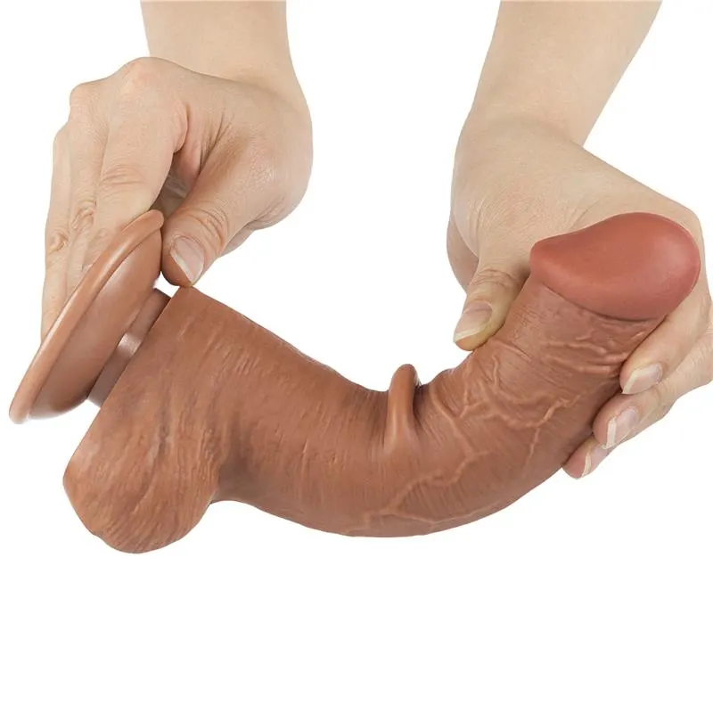 Dildo con Piel Retractil Skin 8 Bronceado · LOVETOY · Dildos — Foto 2