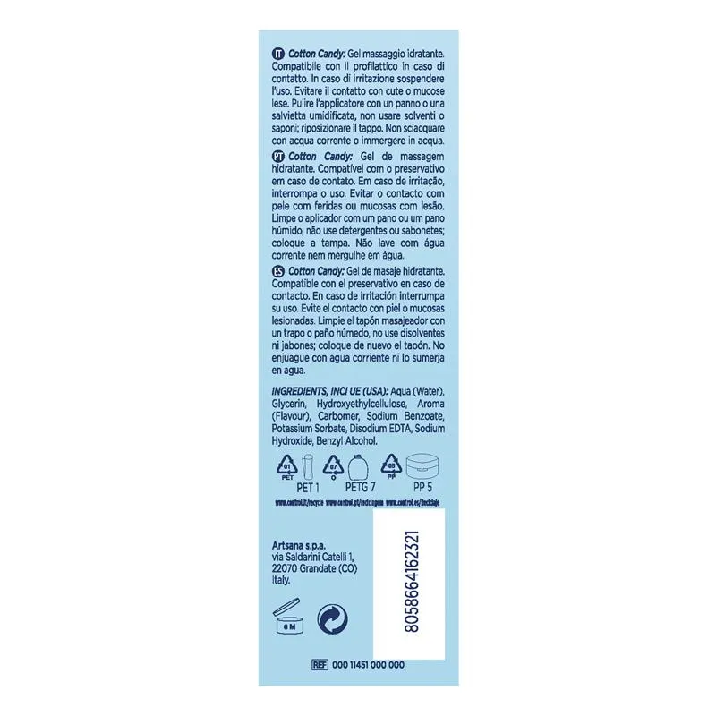 Gel de Masaje Cotton Candy 200 ml · CONTROL · Cuidado Íntimo y Masaje — photo 3