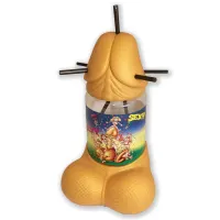 Cubalitro con Forma de Pene 5 Pajitas Gold Edition · DIVERTY SEX · Juegos y Complementos Divertidos