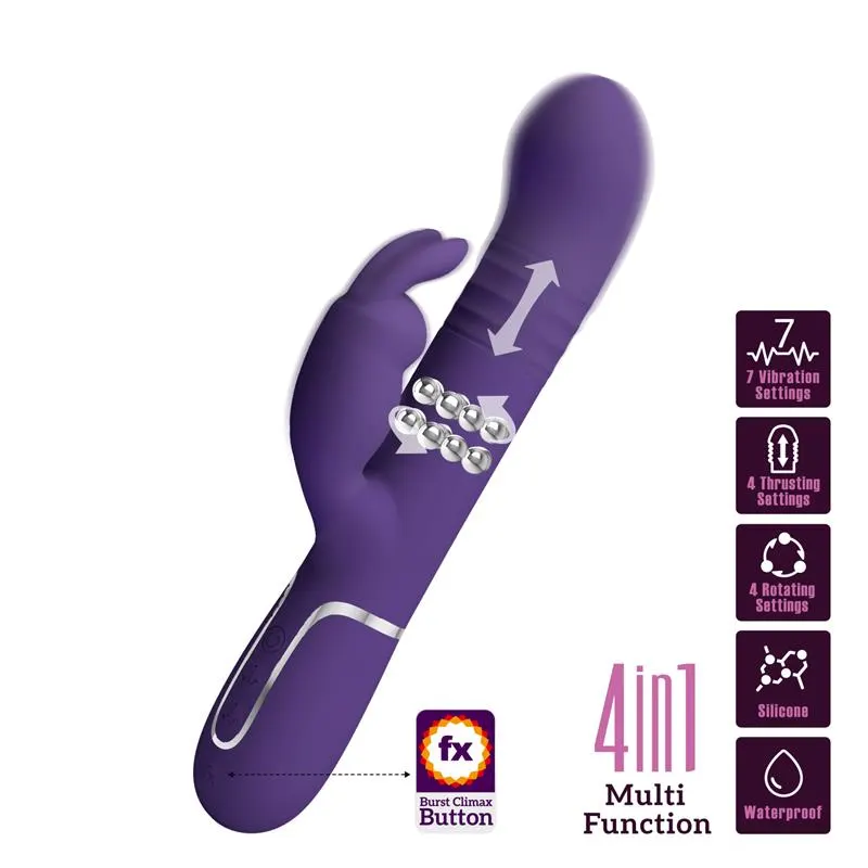Coale Vibrador con Thursting y Bolas Rotatorias · PRETTYLOVE · Vibradores