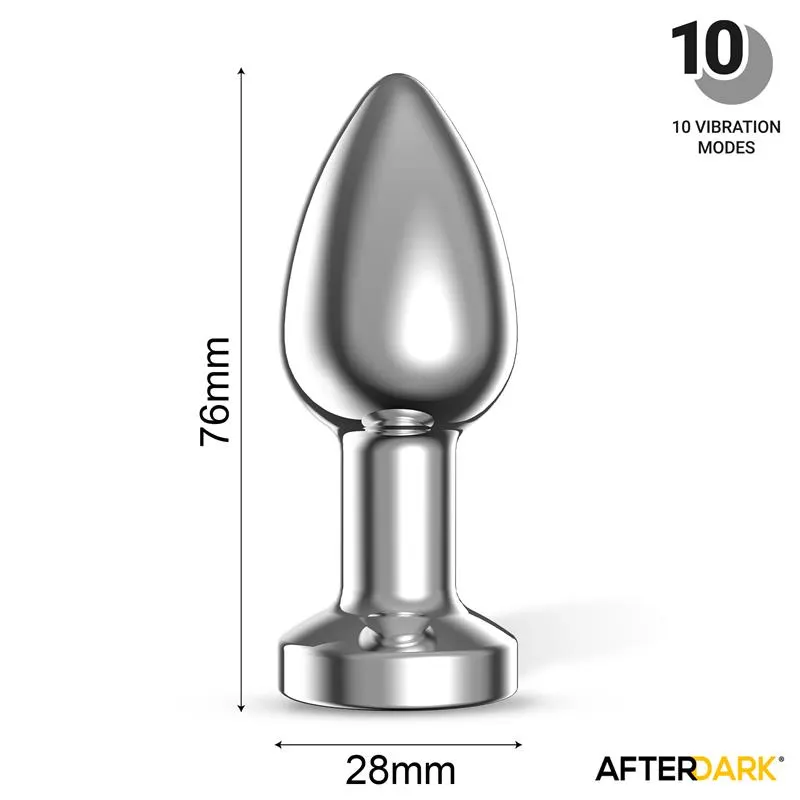 Dimpor Plug Anal Cromado con Vibración USB Magnético Talla S · AFTERDARK · Anal — photo 11