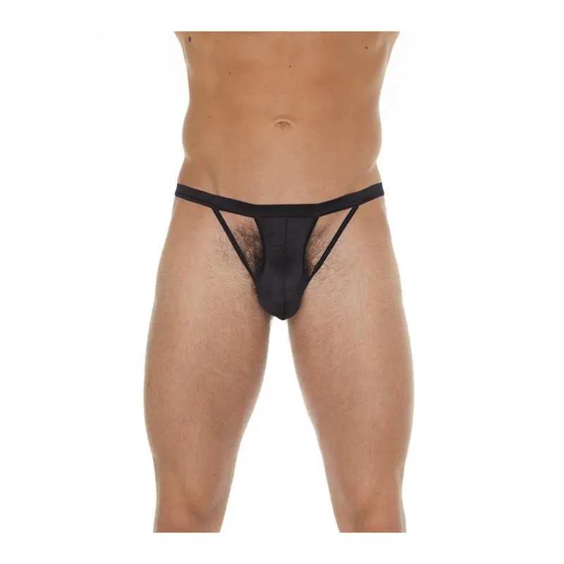 Tanga con Tiras Negro Talla Única · AMORABLE · Tangas y Braguitas