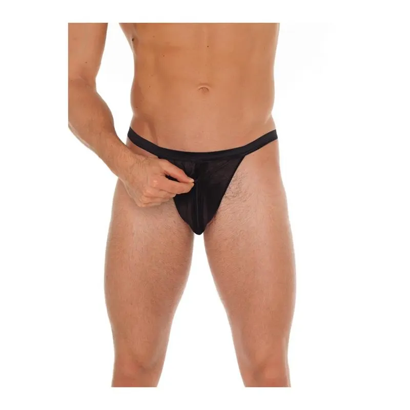 Tanga con Cremallera Negro · AMORABLE · AMORABLE · Tangas y Braguitas