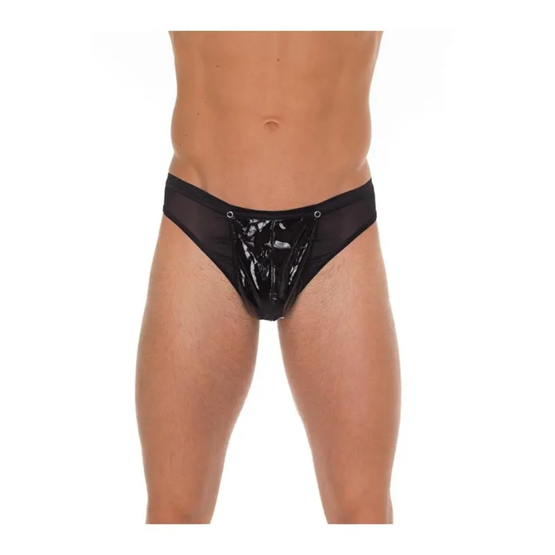 Tanga de PVC Negro Talla Única · AMORABLE · Tangas y Braguitas