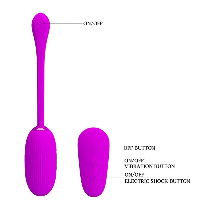 Shock Fun Huevo Vibrador con Electro Shock y Control Remoto · PRETTYLOVE · Huevos y Balas Vibradoras — Foto 7