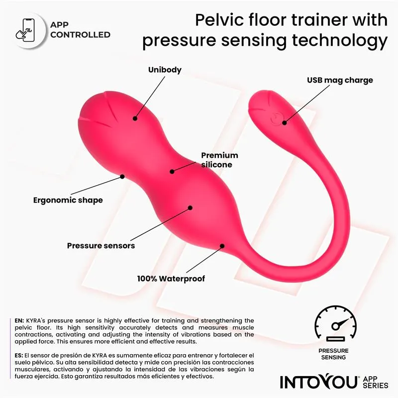 Kyra Entrenador de Suelo Pélvico con Sensor de Presión y App · INTOYOU APP SERIES · Bolas Chinas y Salud Femenina — Foto 10