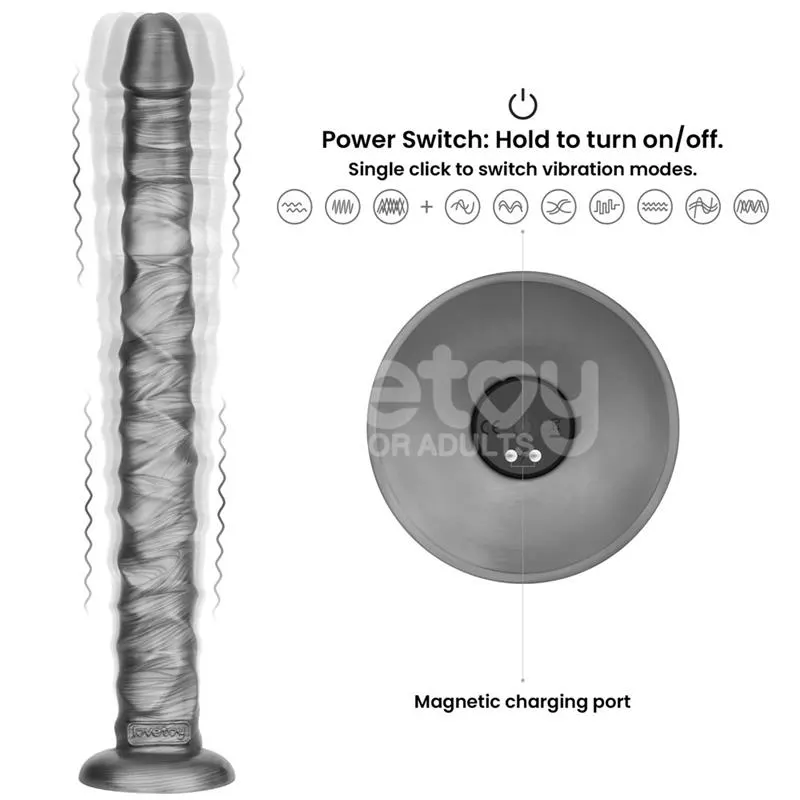 Vibrax Slider DIldo Anal con Vibración King Sized 16 · LOVETOY · Anal — Foto 10
