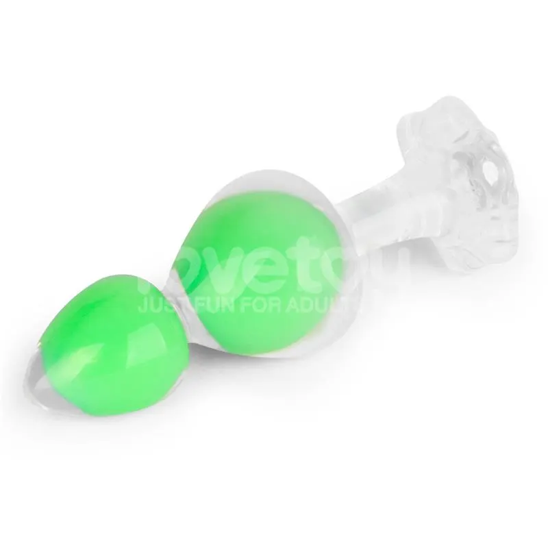 Gemoria Plug Anal Silicona Bola Interna Acero Brilla en la Oscuridad · LOVETOY · Anal — Foto 4