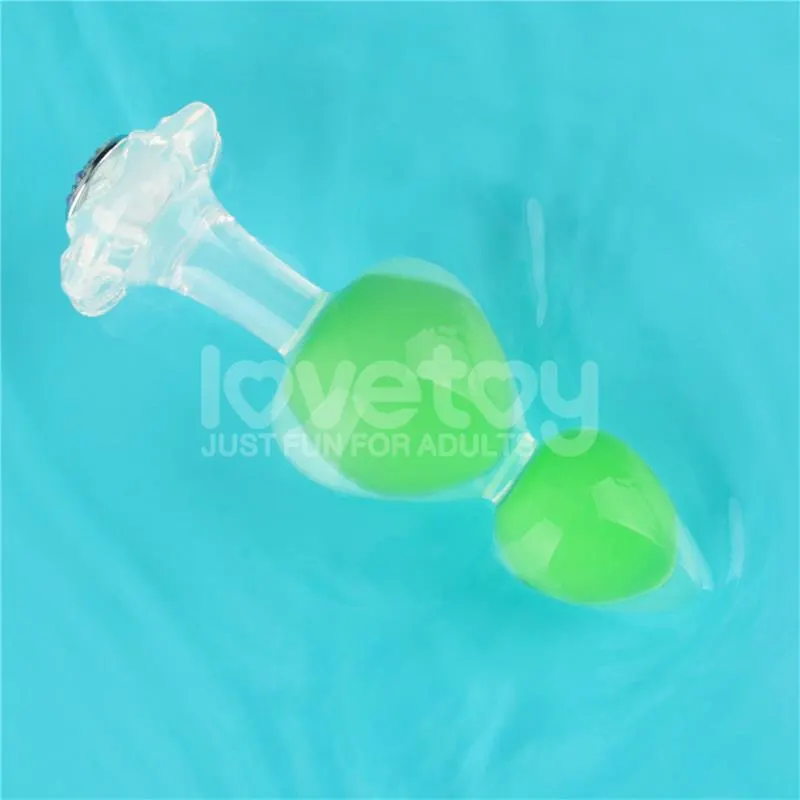 Gemoria Plug Anal Silicona Bola Interna Acero Brilla en la Oscuridad · LOVETOY · Anal — Foto 9