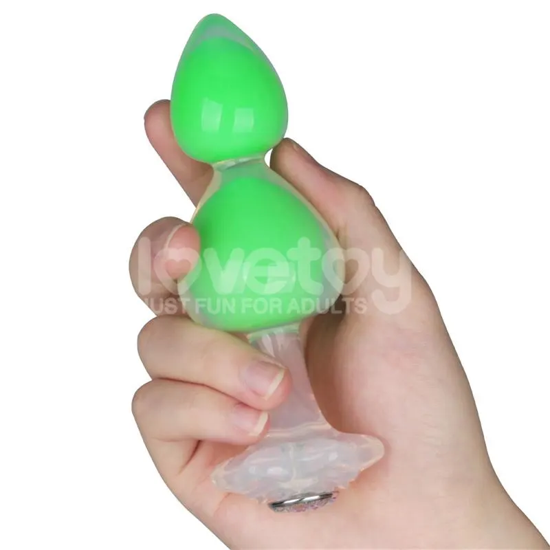 Gemoria Plug Anal Silicona Bola Interna Acero Brilla en la Oscuridad · LOVETOY · Anal — Foto 10