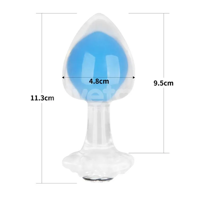 Gemoria Plug Anal Silicona Bola Interna Acero Brilla en la Oscuridad · LOVETOY · Anal — Foto 11