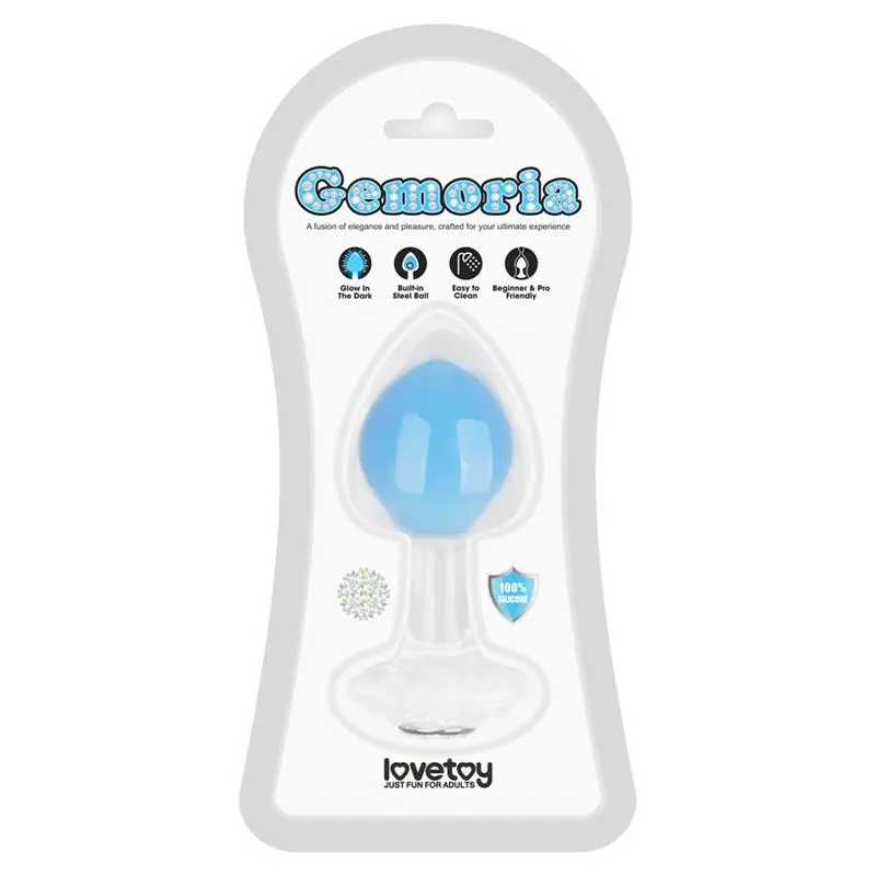 Gemoria Plug Anal Silicona Bola Interna Acero Brilla en la Oscuridad · LOVETOY · Anal — Foto 12