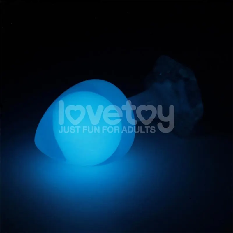Gemoria Plug Anal Silicona Bola Interna Acero Brilla en la Oscuridad · LOVETOY · Anal — Foto 4