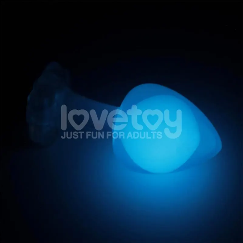 Gemoria Plug Anal Silicona Bola Interna Acero Brilla en la Oscuridad · LOVETOY · Anal — Foto 5