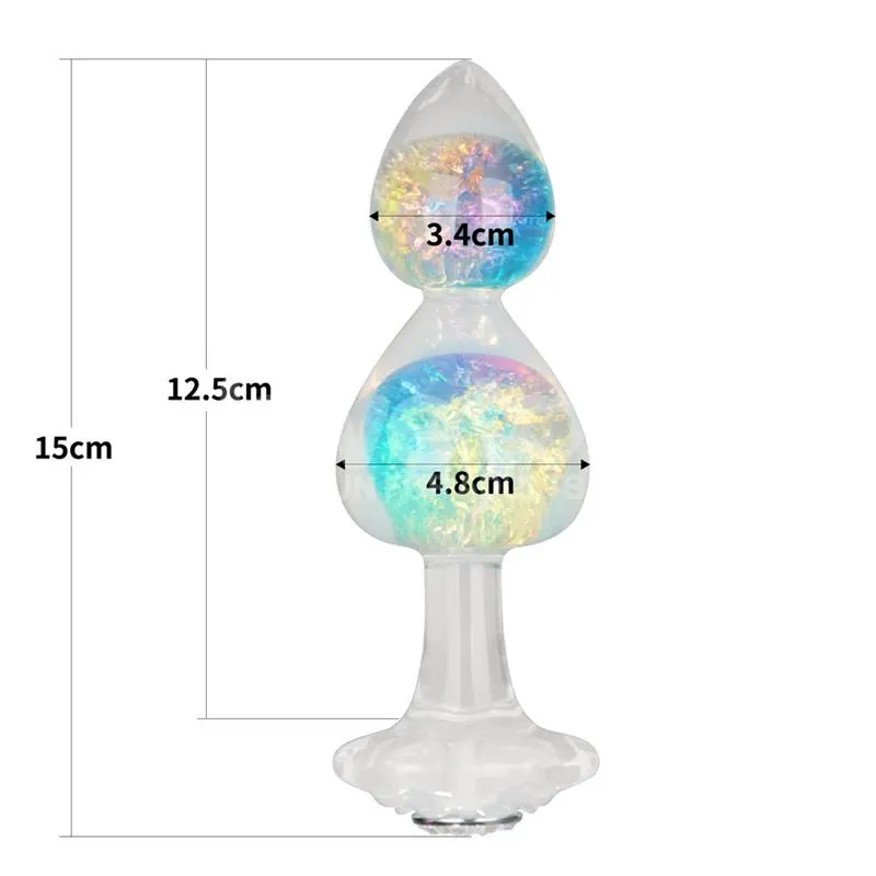Gemoria Plug Anal de Silicona con Centro de Cristal Multicolor · LOVETOY · Anal — photo 8