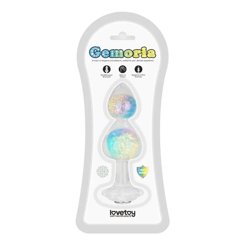 Gemoria Plug Anal de Silicona con Centro de Cristal Multicolor · LOVETOY · Anal — photo 9