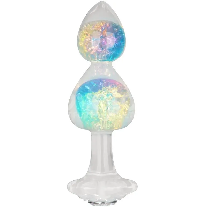 Gemoria Plug Anal de Silicona con Centro de Cristal Multicolor · LOVETOY · Anal