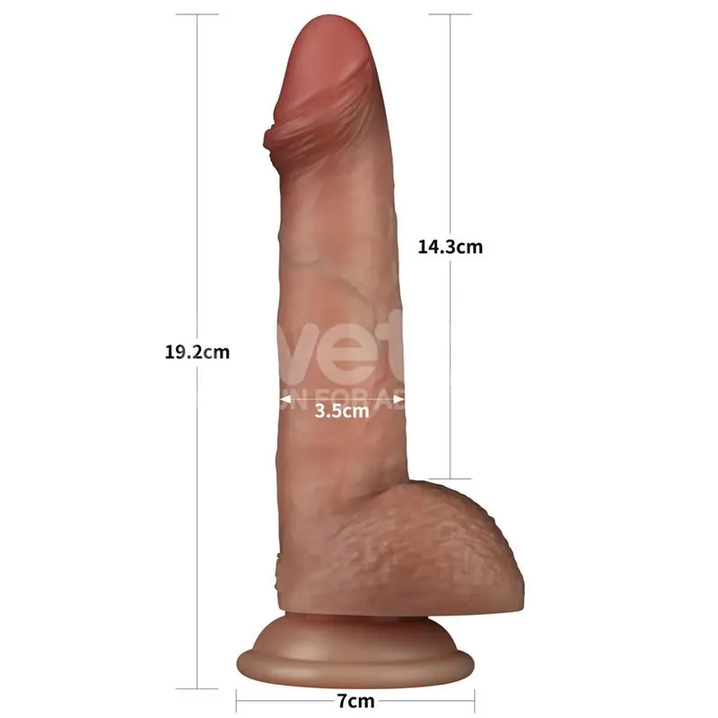 Sliding Pro Dildo Piel Deslizante-Retráctil Dual Layer 7.5 · LOVETOY · Dildos — photo 13