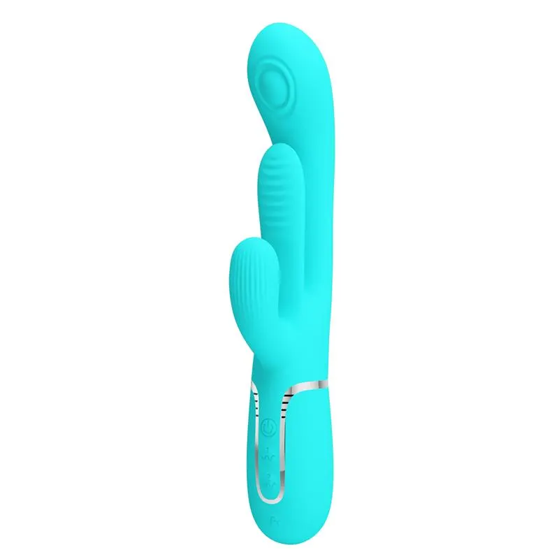 Shania Vibrador con Lengua y Thumping Turquesa · PRETTYLOVE · Vibradores — photo 2