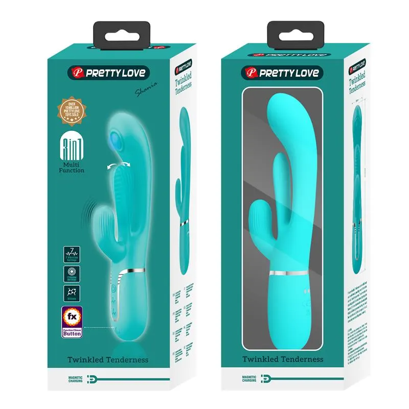 Shania Vibrador con Lengua y Thumping Turquesa · PRETTYLOVE · Vibradores — photo 11